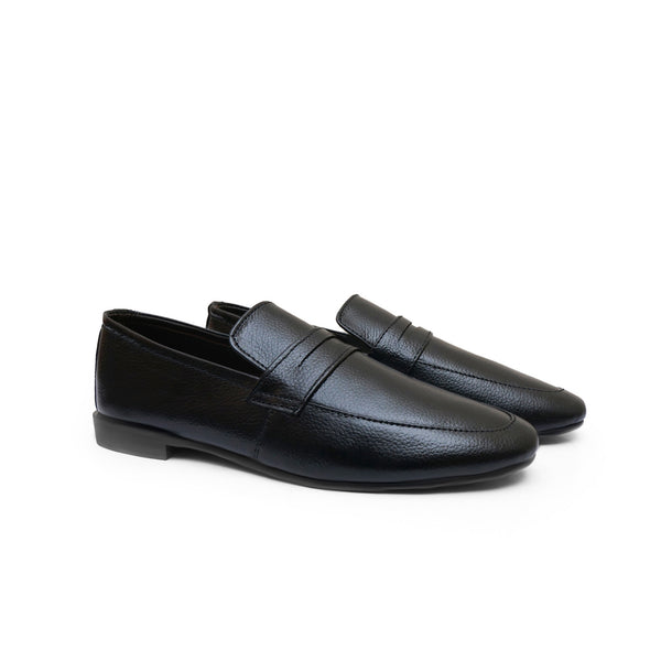 black formal slip on shoes