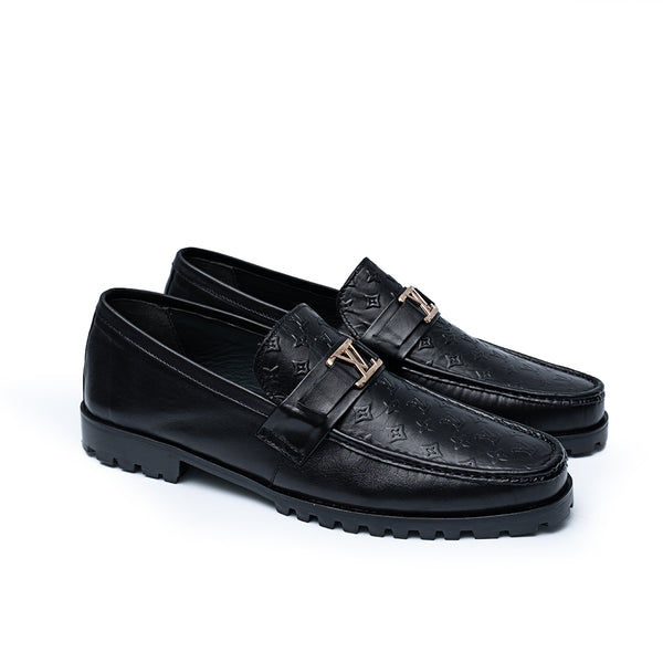 LS Pure Leather Handmade Textured Chunky Loafers LS-860