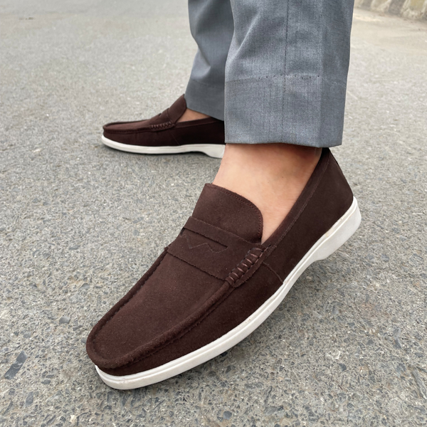 LS PURE LEATHER SUEDE LOAFERS LS-644