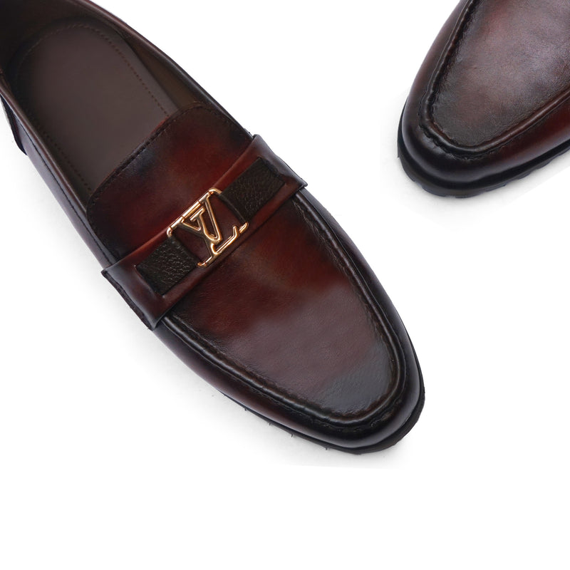 LS Pure Leather Oxblood Chunky Loafers-859