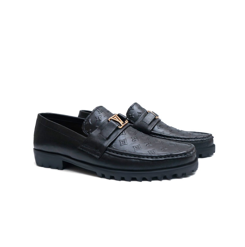 LS Pure Leather Textured Chunky Loafers LS-860