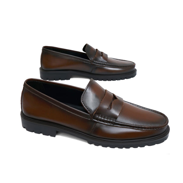 LS PURE LEATHER Titan SHOES CHUNKY LOAFERS LS-552