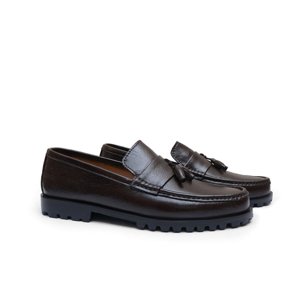 LS Pure Leather Terrain Tassel Titans Chunky Loafers-418