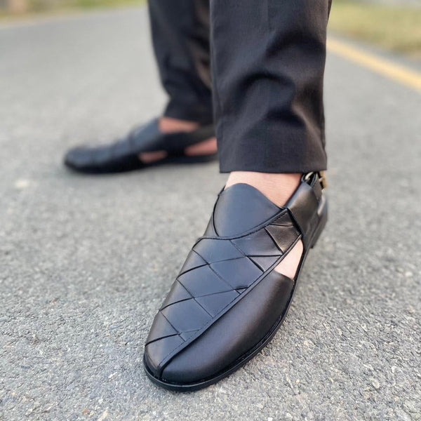 LS Pure leather Handmade BareCraft Peshawari Sandal LS-155