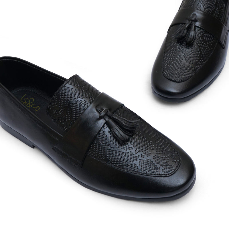 LS Pure Leather Noir Tassel Classic Shoes-425