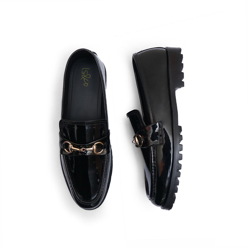 LS Pure Leather Midnight Monolith Chunky Loafers-419