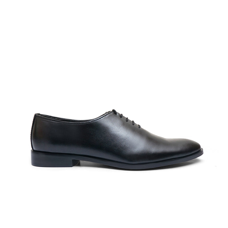 LS Pure Leather Refined Black Oxfords-422