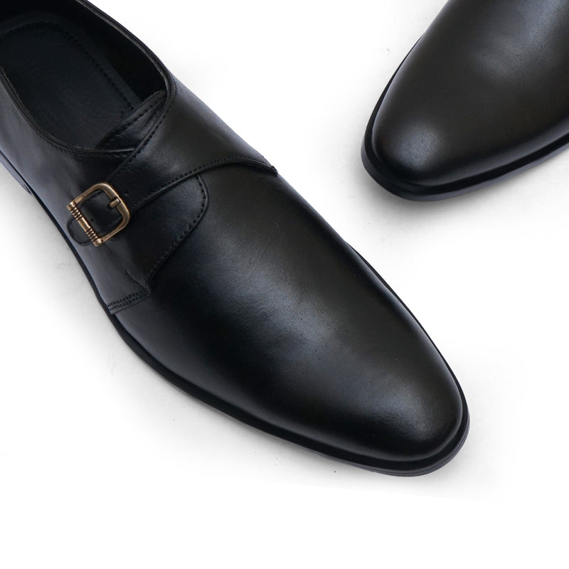 LS Pure Leather Handmade Single Monk Formal Shoes-808