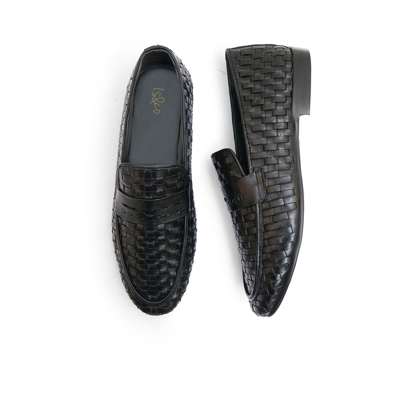 LS Pure Leather Handmade knitted Formal Shoes-818