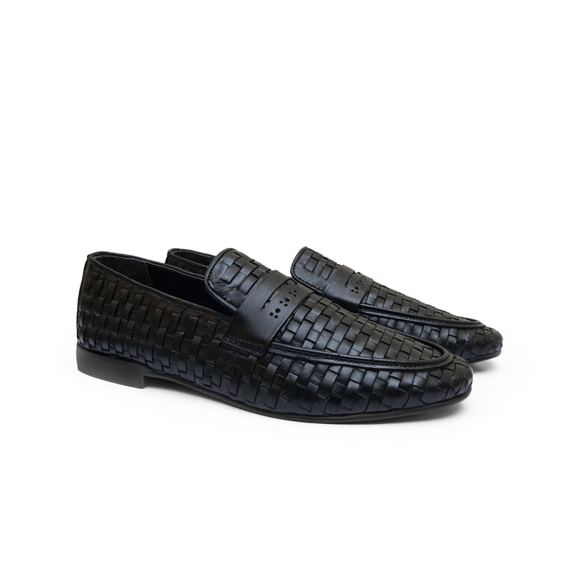 LS Pure Leather Handmade knitted Formal Shoes-818