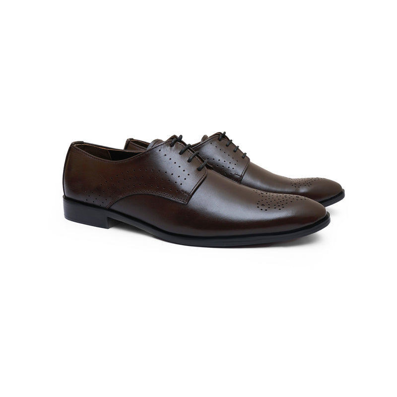 LS Pure Leather Elegance Espresso Formal Shoes-430