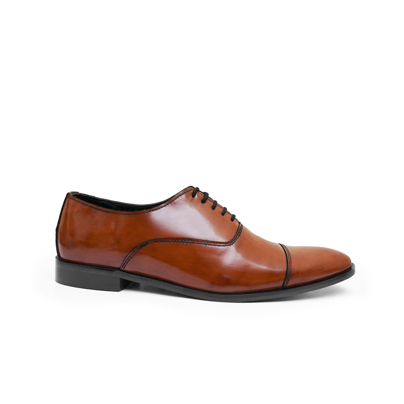 LS Pure Leather Caramel Classic Formal Shoes-434