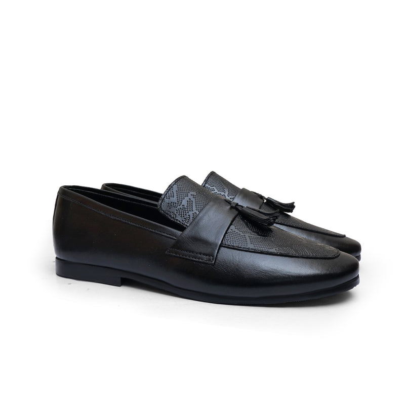 LS Pure Leather Noir Tassel Classic Shoes-425