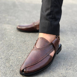Ls Pure Leather Handmade Broque Sandal-308 Sandal