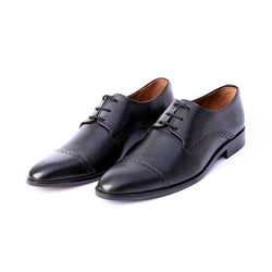 Ls Pure Leather Handmade Oxford Black Formal Shoes-805 Shoes